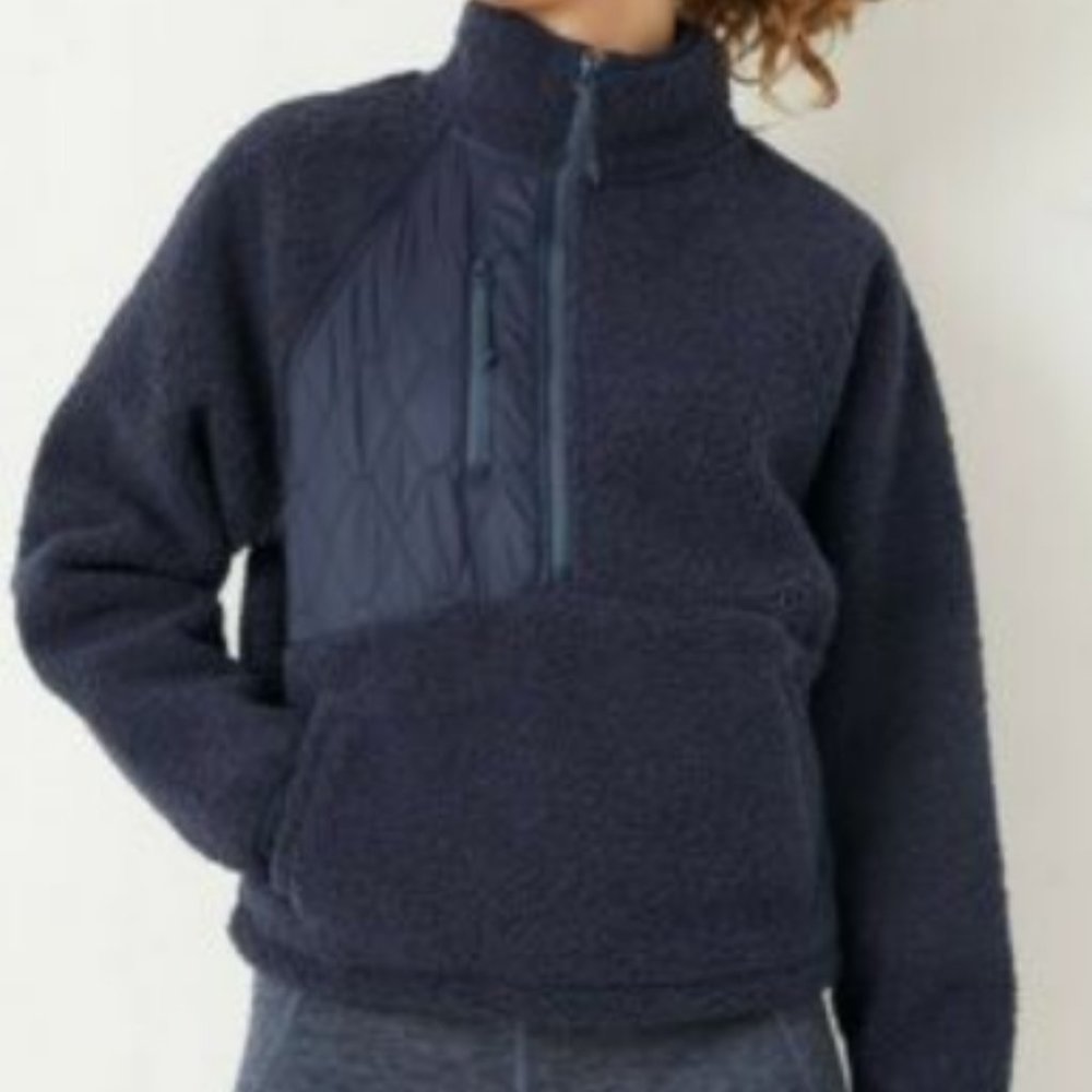 JoyLab Women's 1/2 Zip Sherpa Pullover Sweatshirt